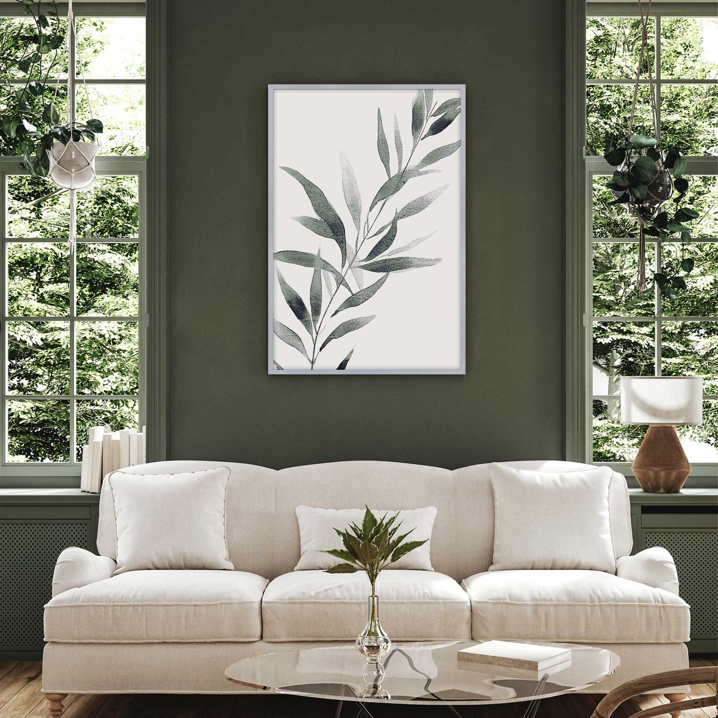 Soft Green Leaves I Art Print