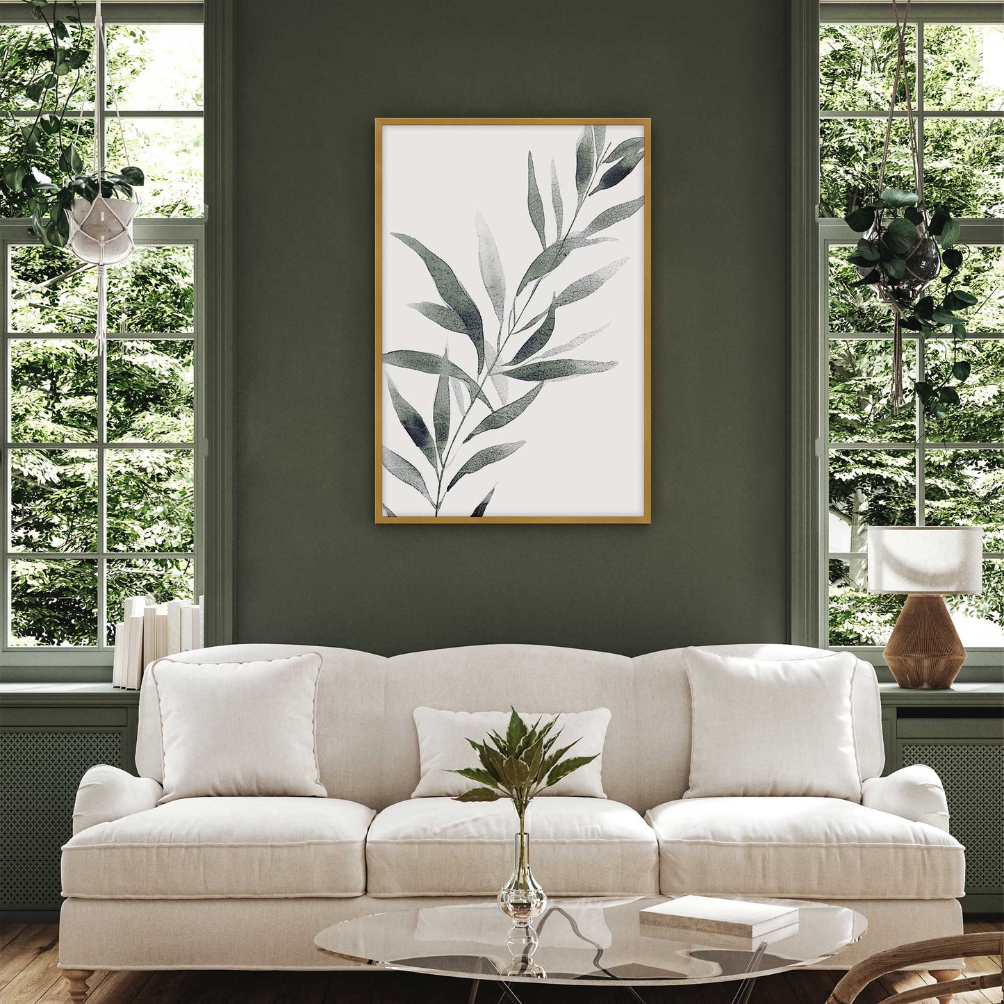 Soft Green Leaves I Art Print