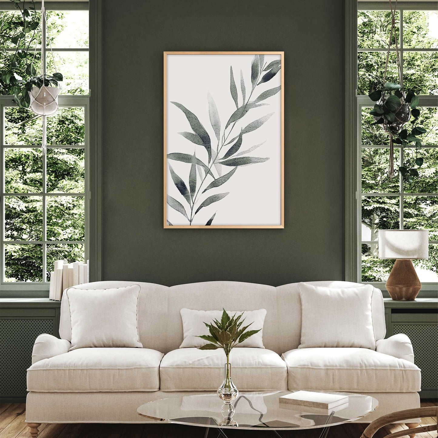 Soft Green Leaves I Art Print