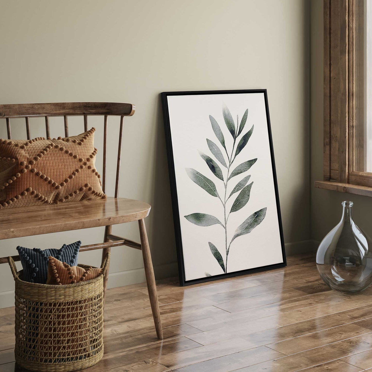 Soft Green Leaves II Canvas Print