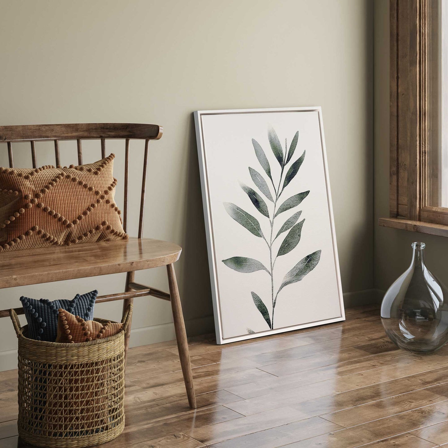 Soft Green Leaves II Canvas Print