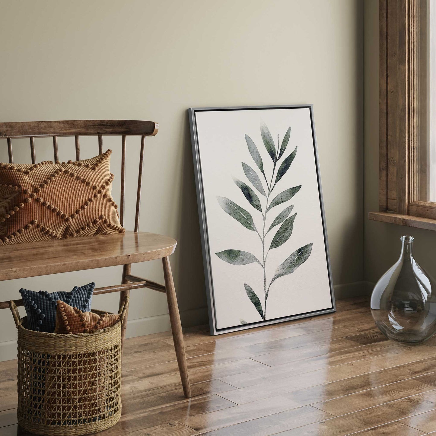 Soft Green Leaves II Canvas Print