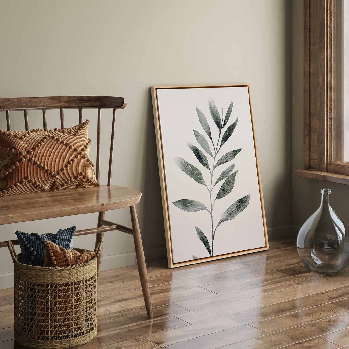 Soft Green Leaves II Canvas Print