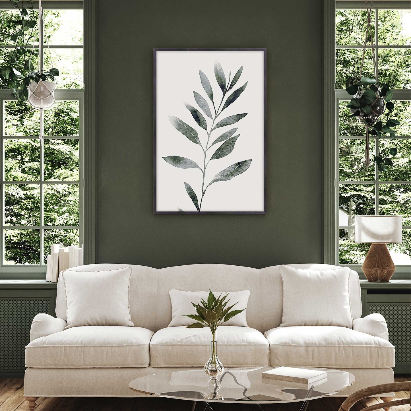 Soft Green Leaves II Art Print