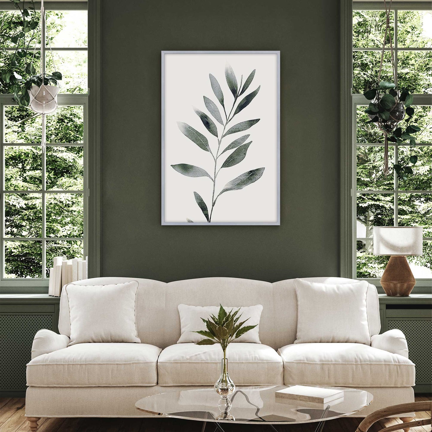 Soft Green Leaves II Art Print