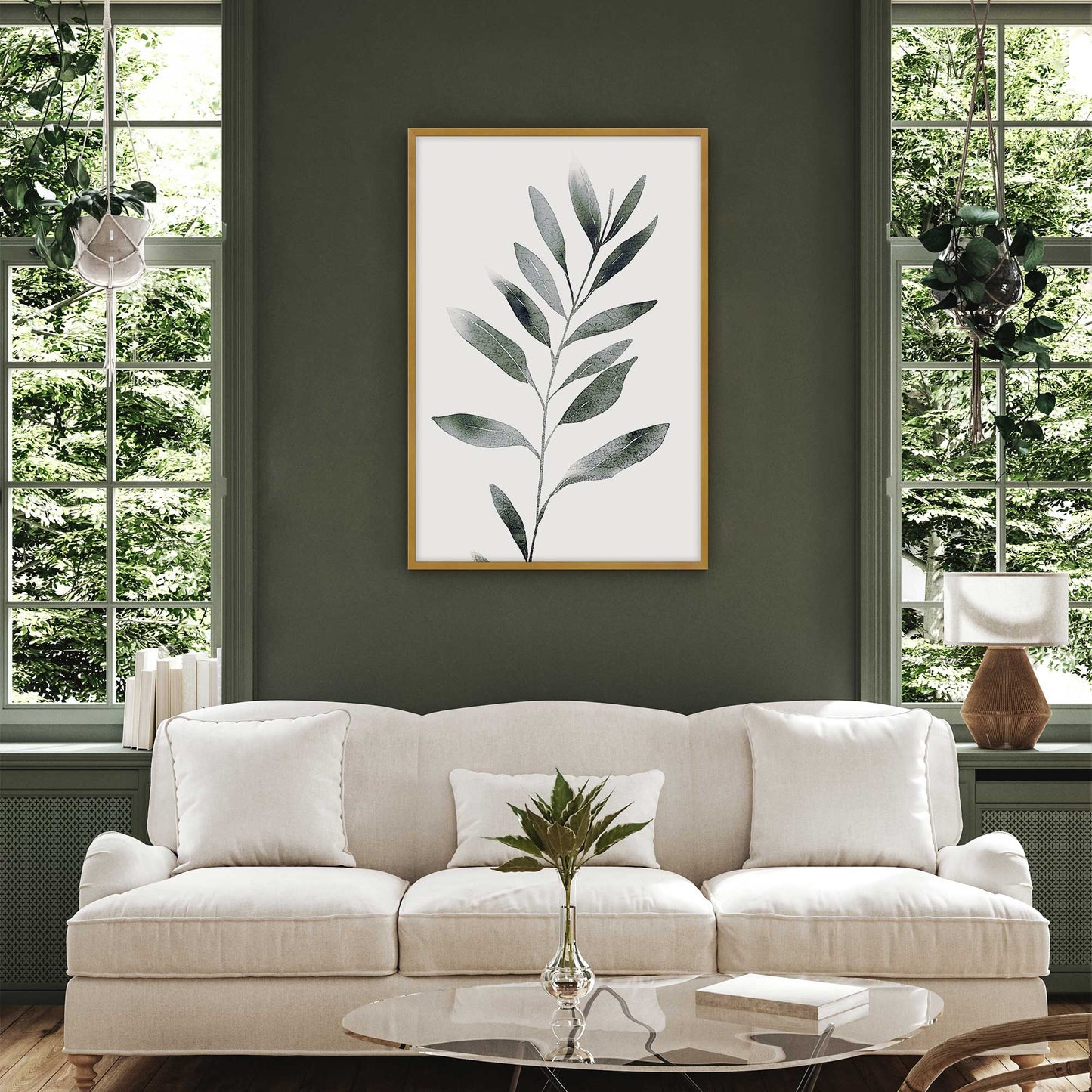 Soft Green Leaves II Art Print