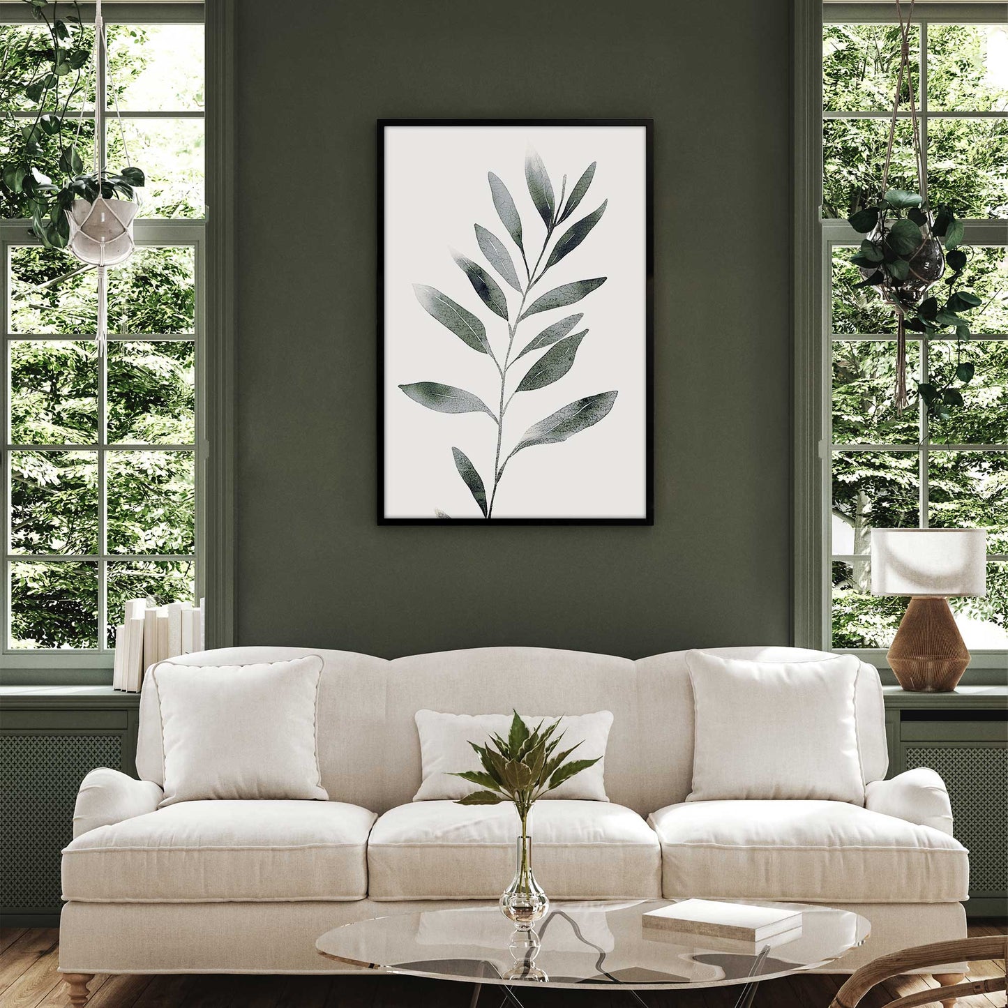 Soft Green Leaves II Art Print