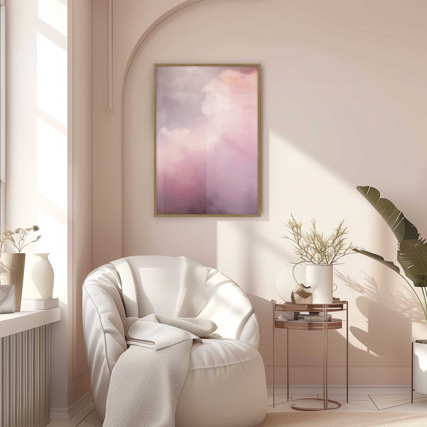 Soft Pink Clouds I Art Print