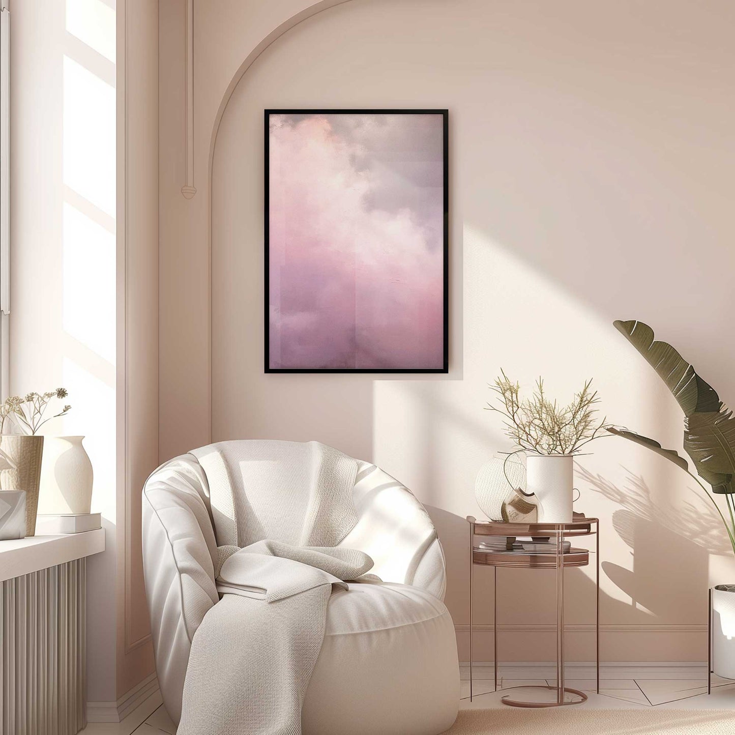 Soft Pink Clouds II Art Print