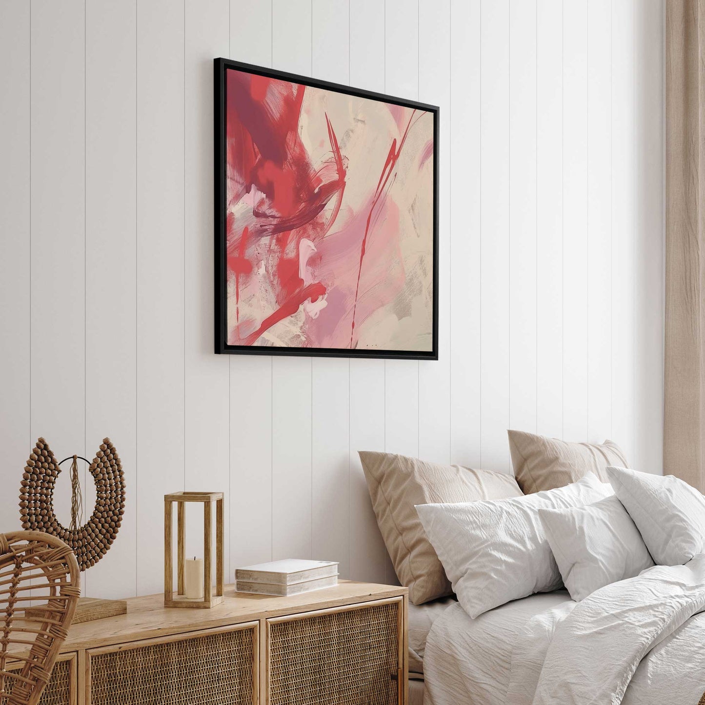 Bold Pink and Red Abstract I Canvas Print