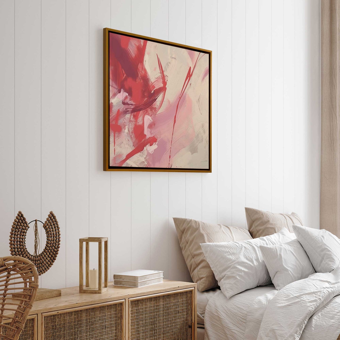 Bold Pink and Red Abstract I Canvas Print
