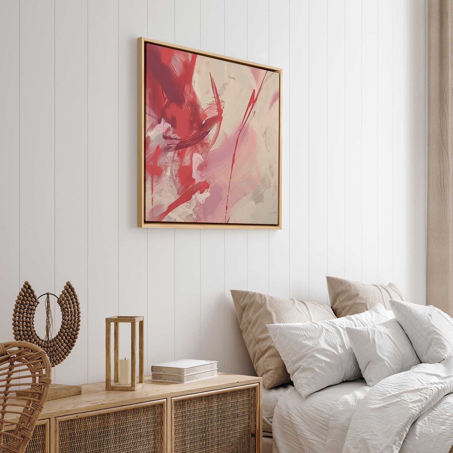 Bold Pink and Red Abstract I Canvas Print