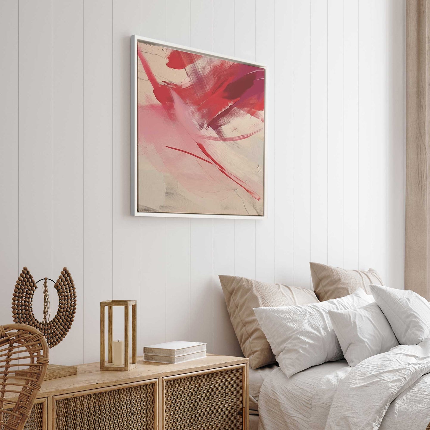 Bold Pink and Red Abstract II Canvas Print