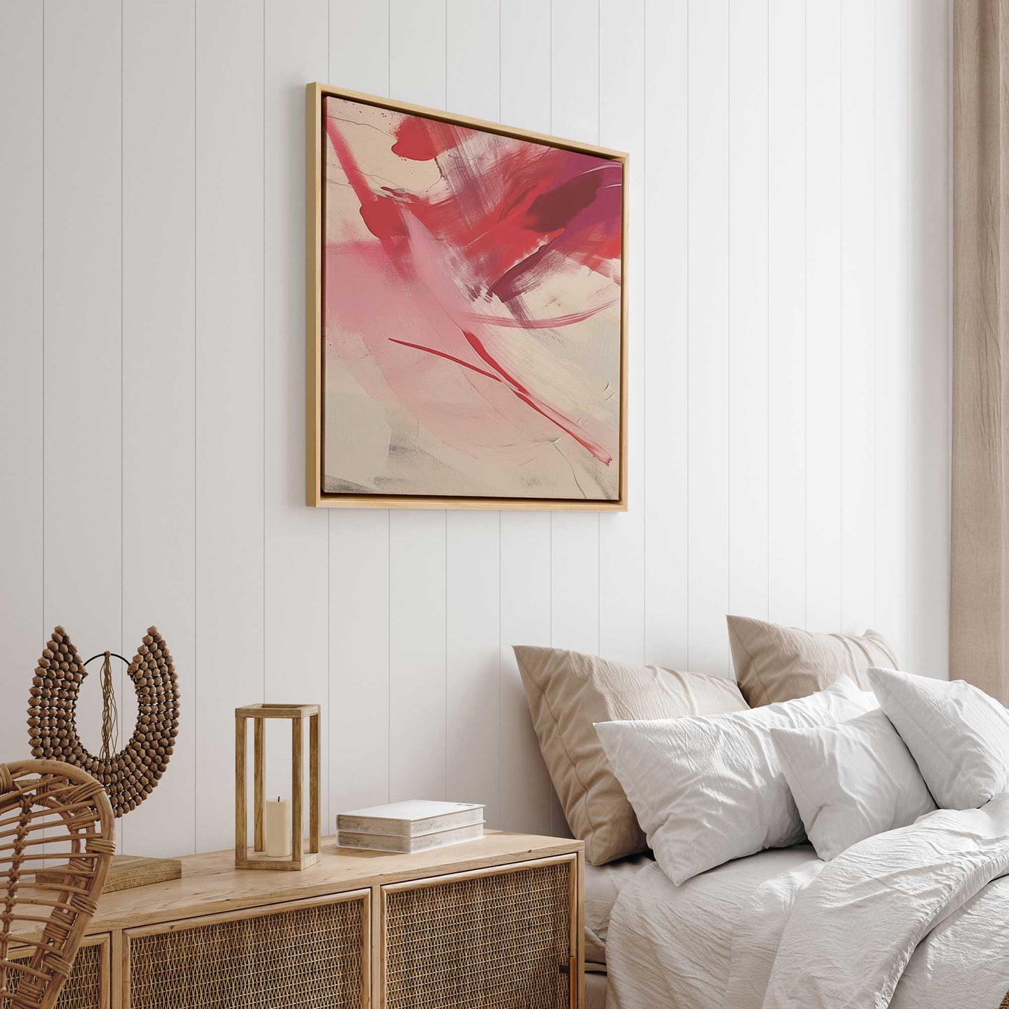 Bold Pink and Red Abstract II Canvas Print