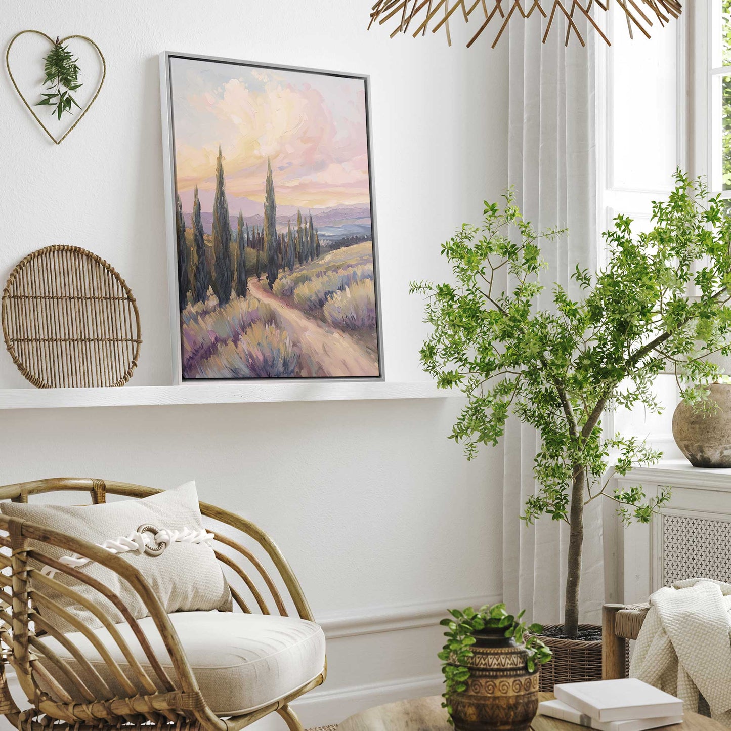 Glowing Tuscan Landscape II Canvas Print