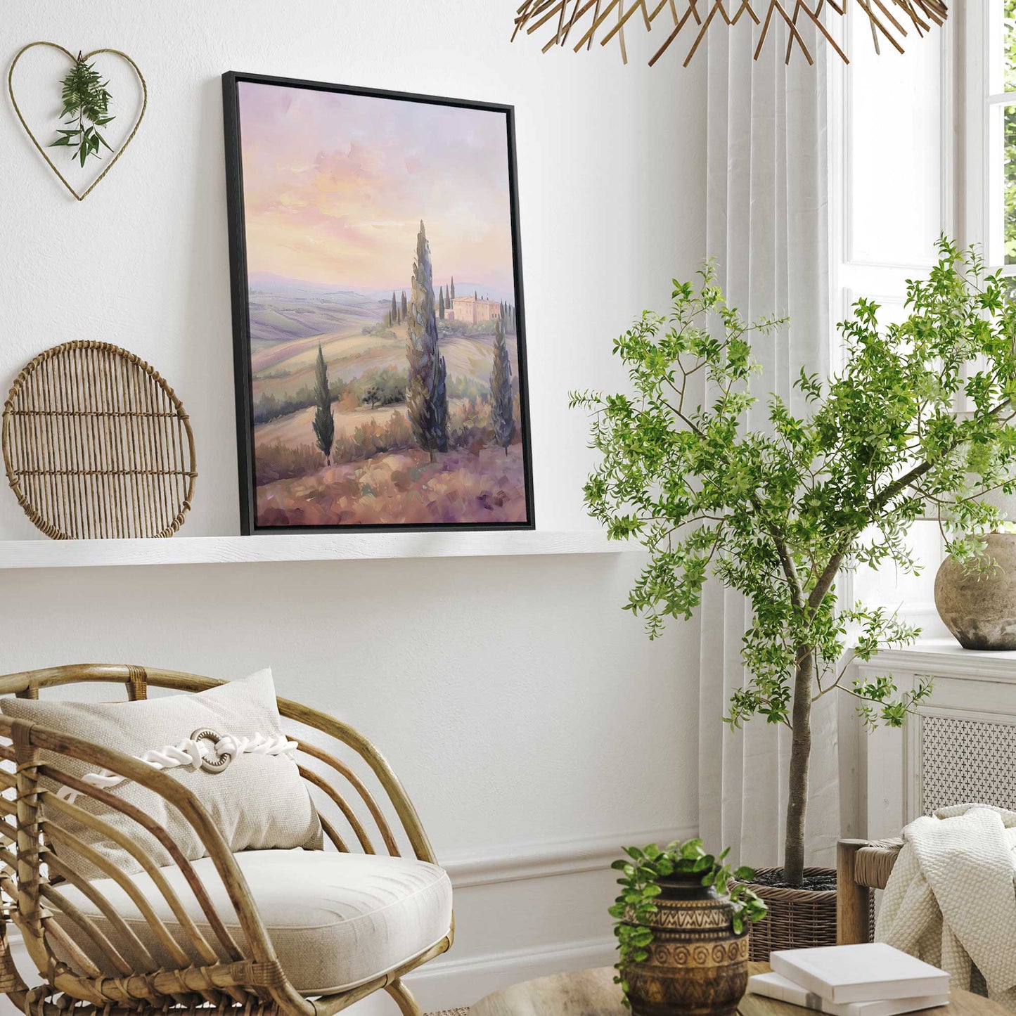 Glowing Tuscan Landscape III Canvas Print