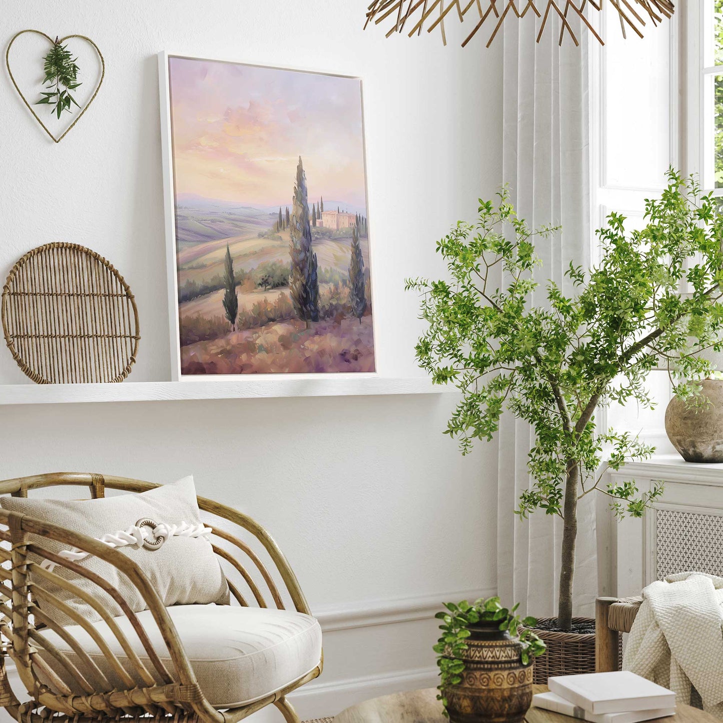 Glowing Tuscan Landscape III Canvas Print