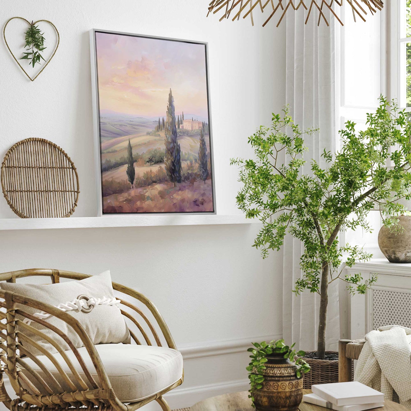 Glowing Tuscan Landscape III Canvas Print