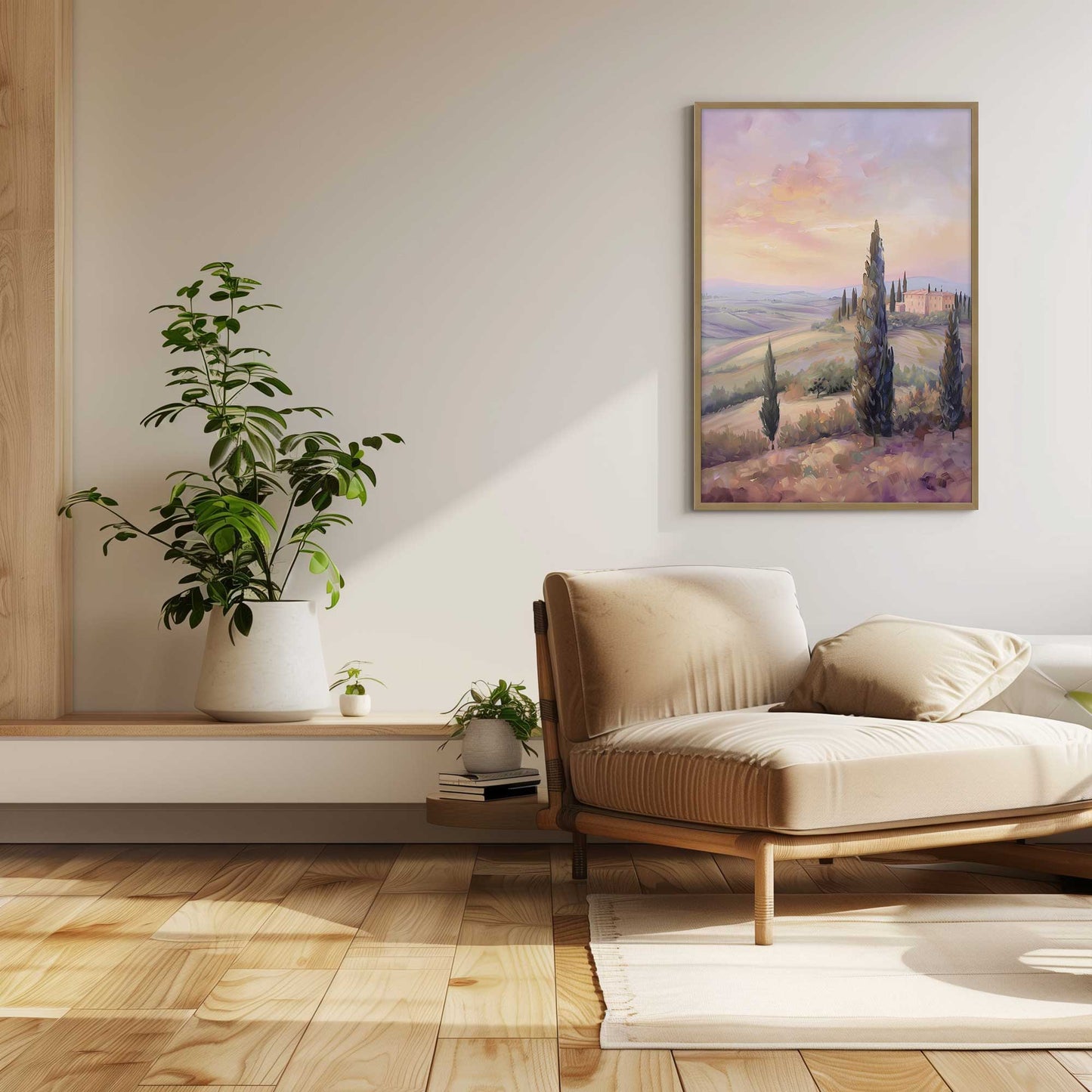 Glowing Tuscan Landscape III Art Print