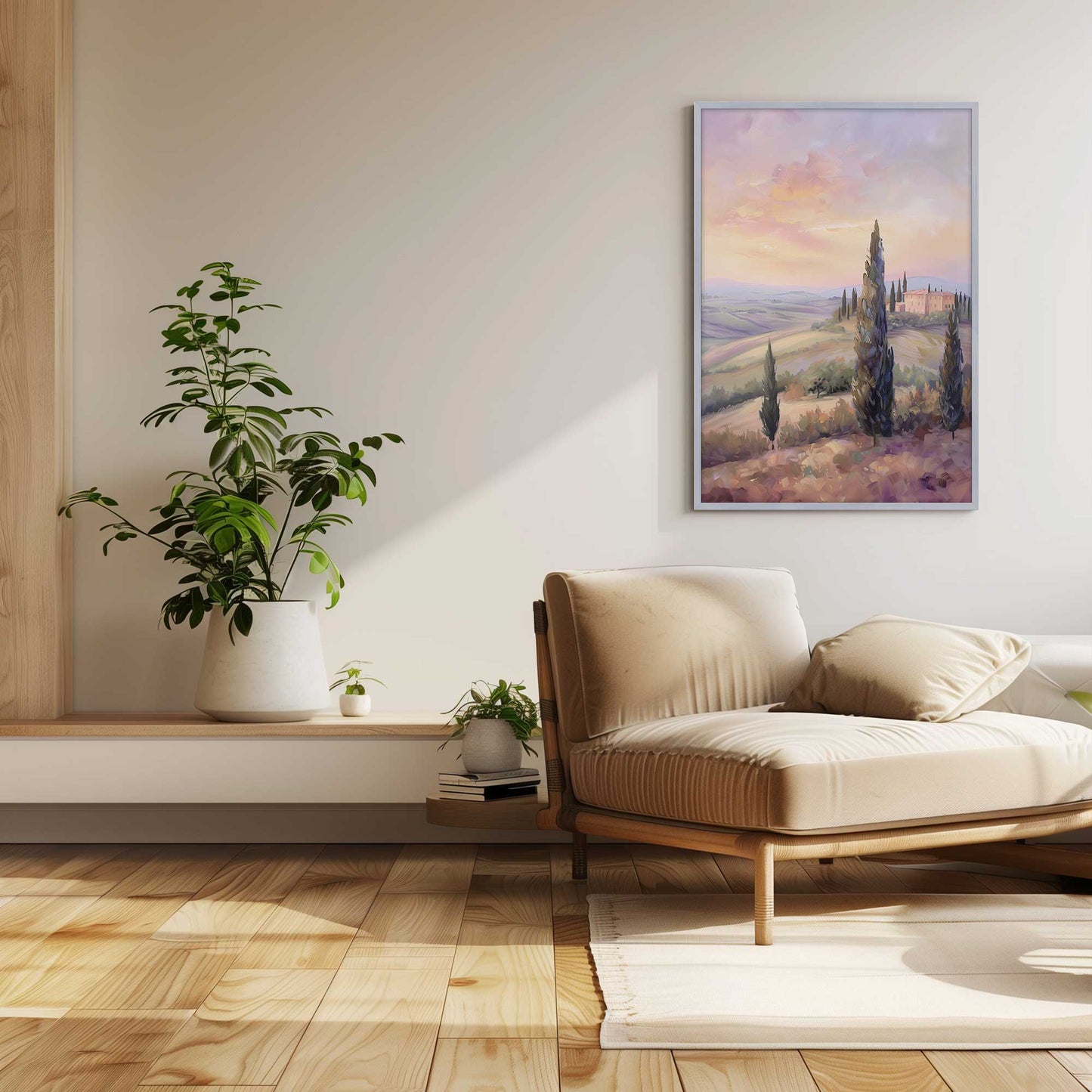 Glowing Tuscan Landscape III Art Print
