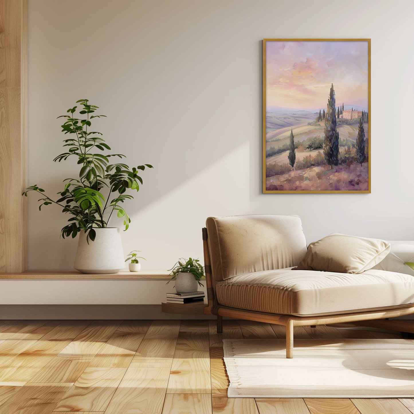 Glowing Tuscan Landscape III Art Print