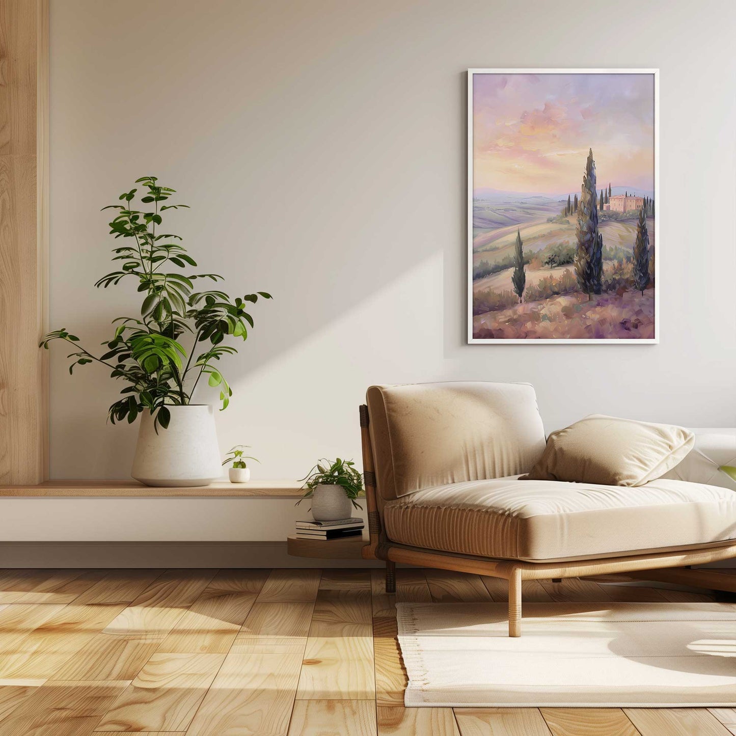 Glowing Tuscan Landscape III Art Print