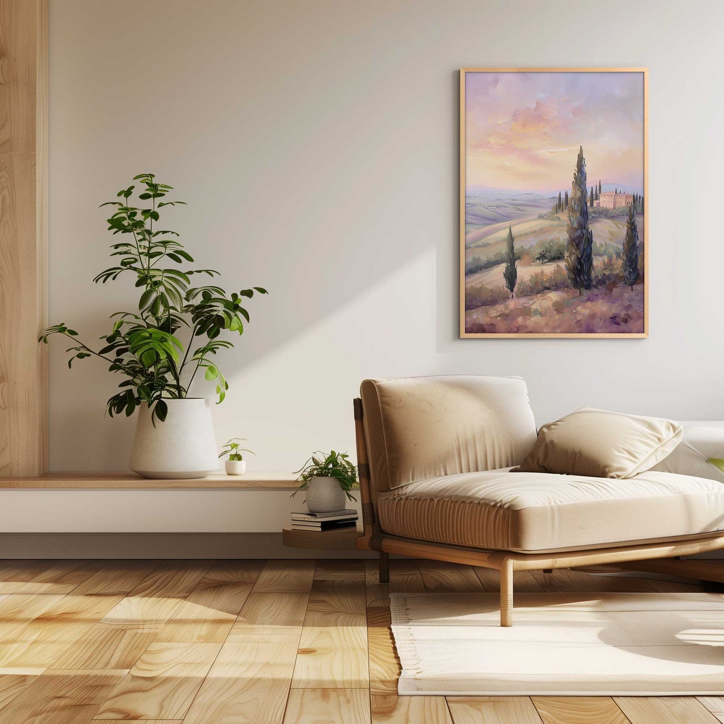 Glowing Tuscan Landscape III Art Print