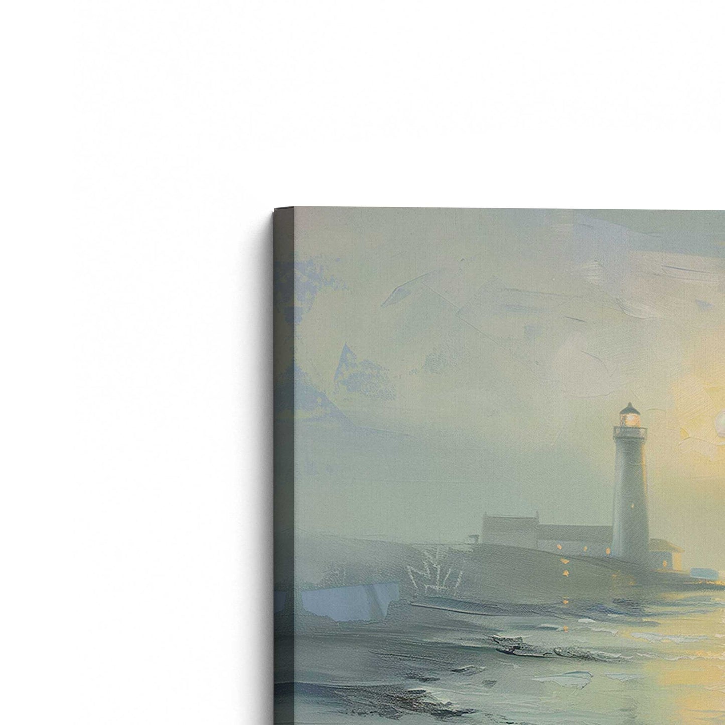 Foggy Morning Sail Canvas Print, Set of 2