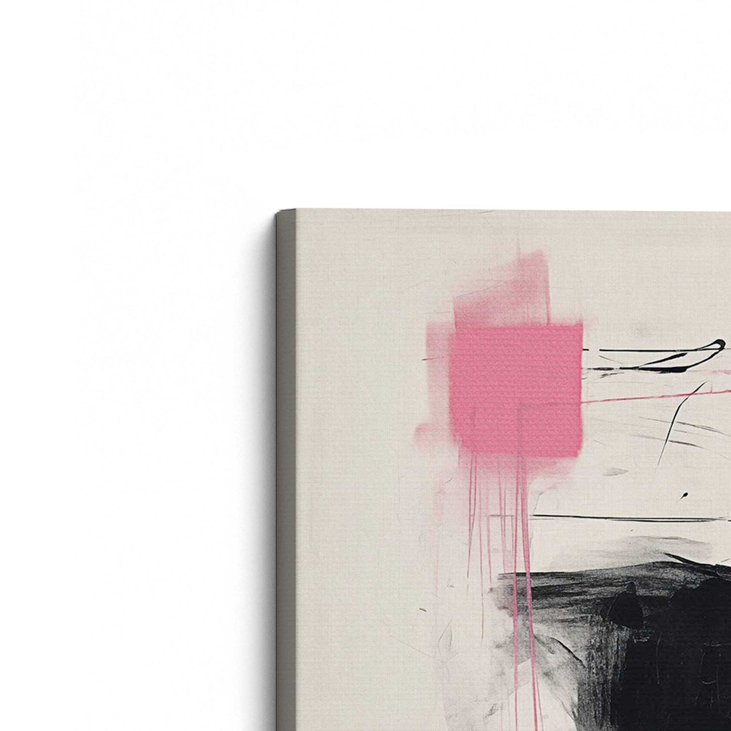 Pink and Black Energy Canvas Print, Set of 2