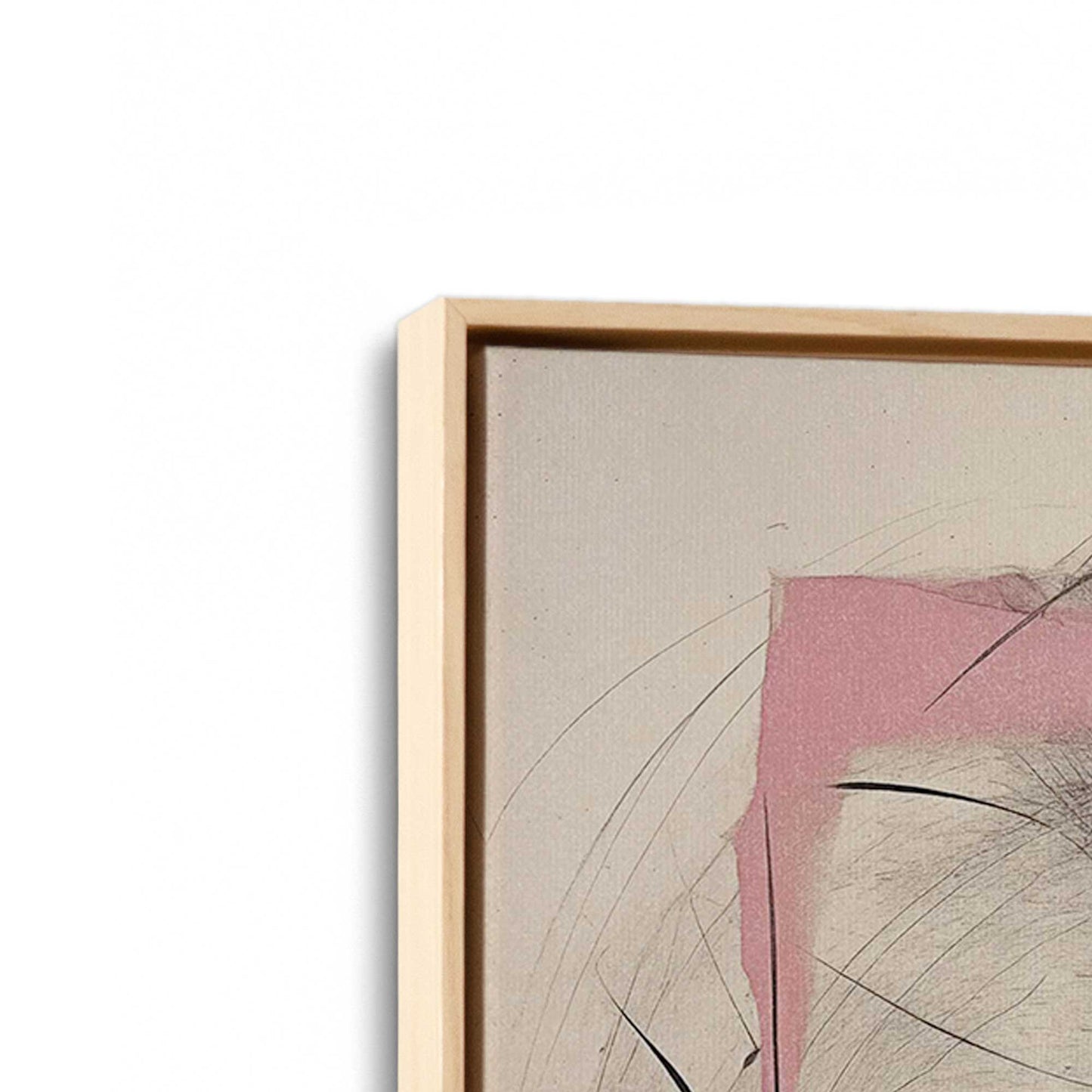 Black and Pink Echoes Canvas Print, Set of 2