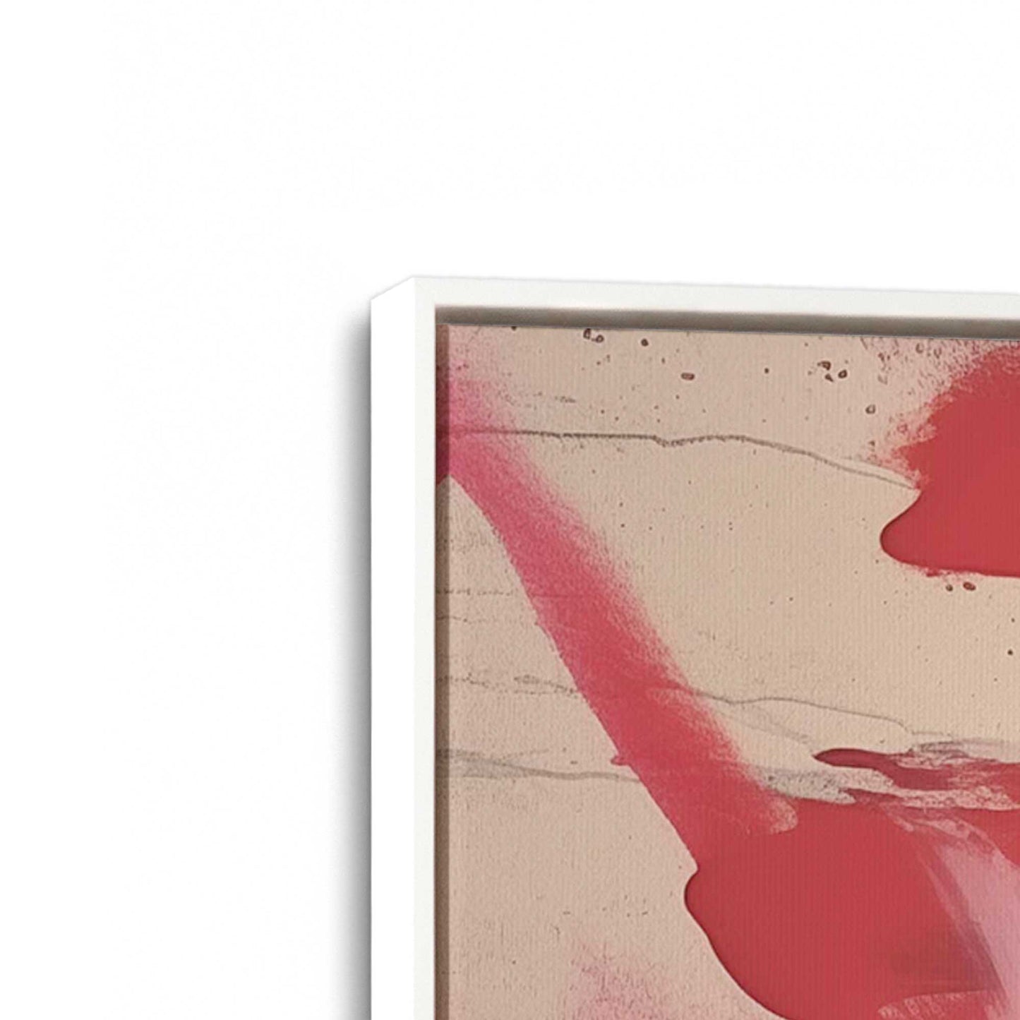 Bold Pink and Red Abstract Canvas Print, Set of 2