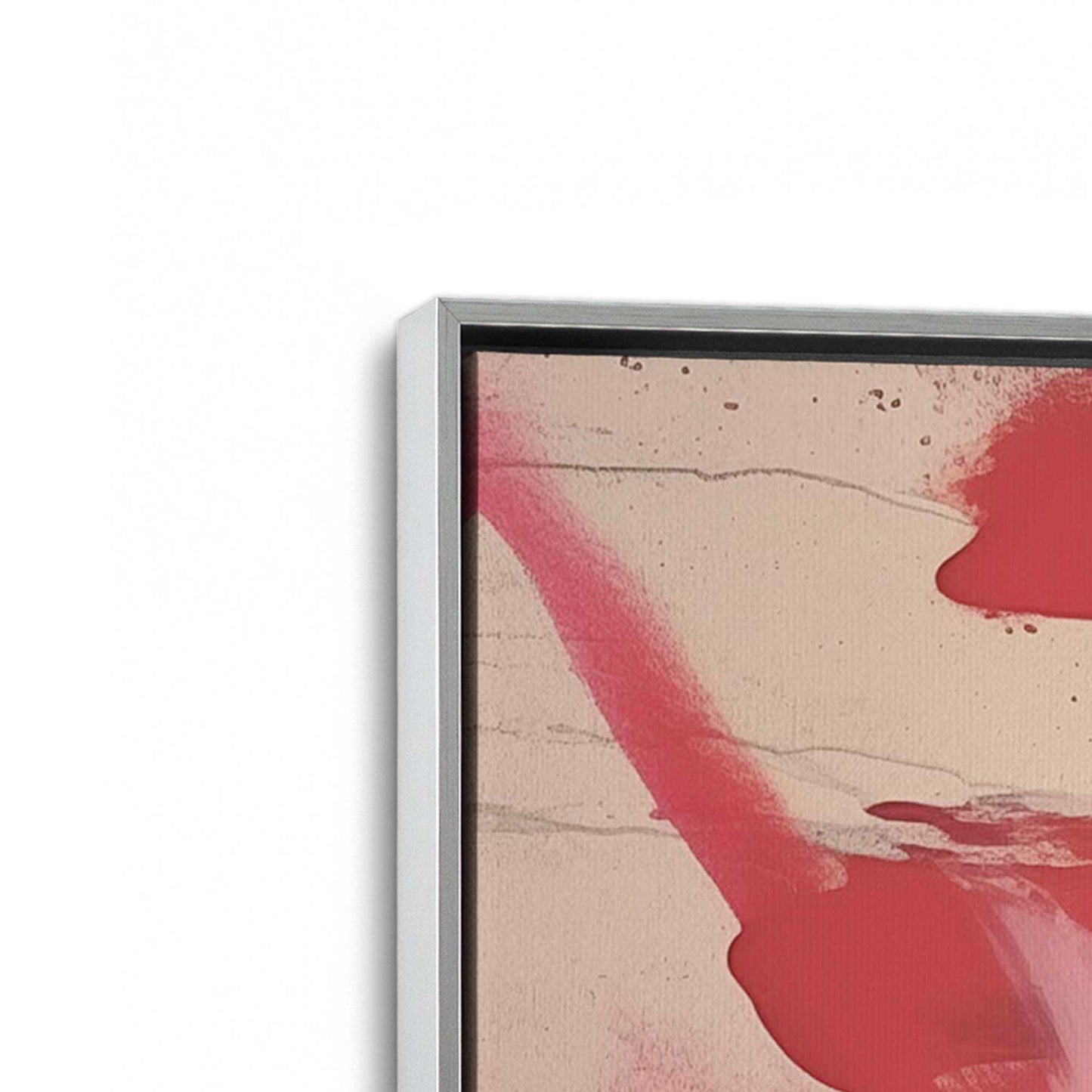 Bold Pink and Red Abstract Canvas Print, Set of 2