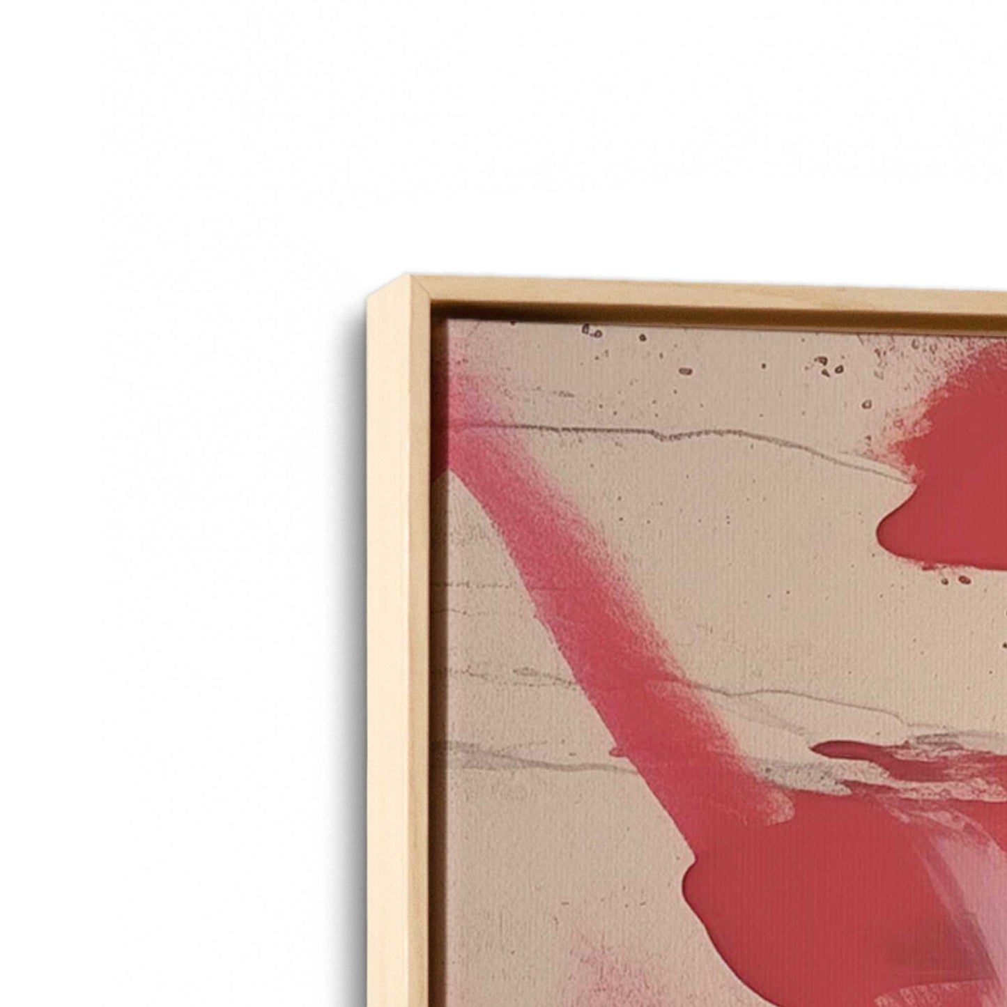 Bold Pink and Red Abstract Canvas Print, Set of 2