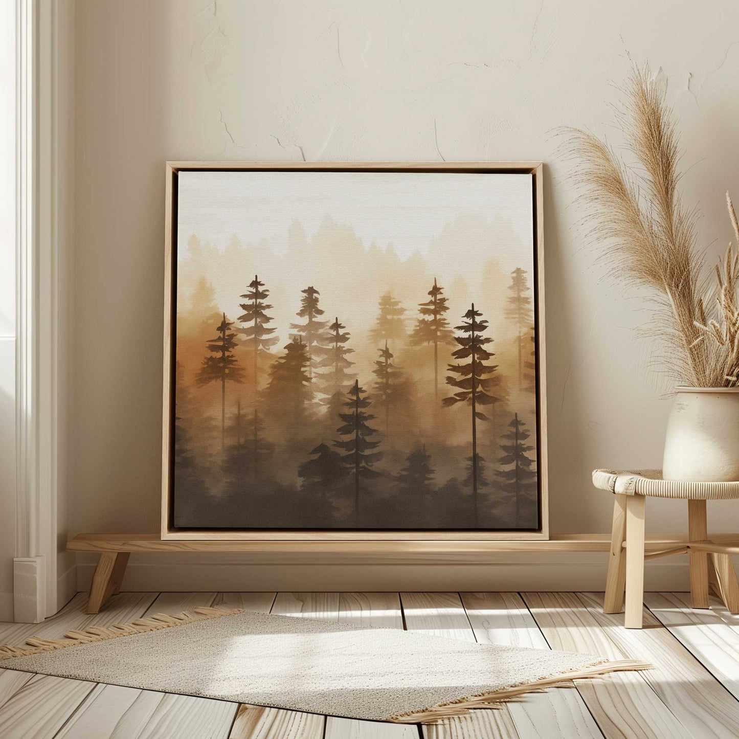 Warm Forest Glow Canvas Print