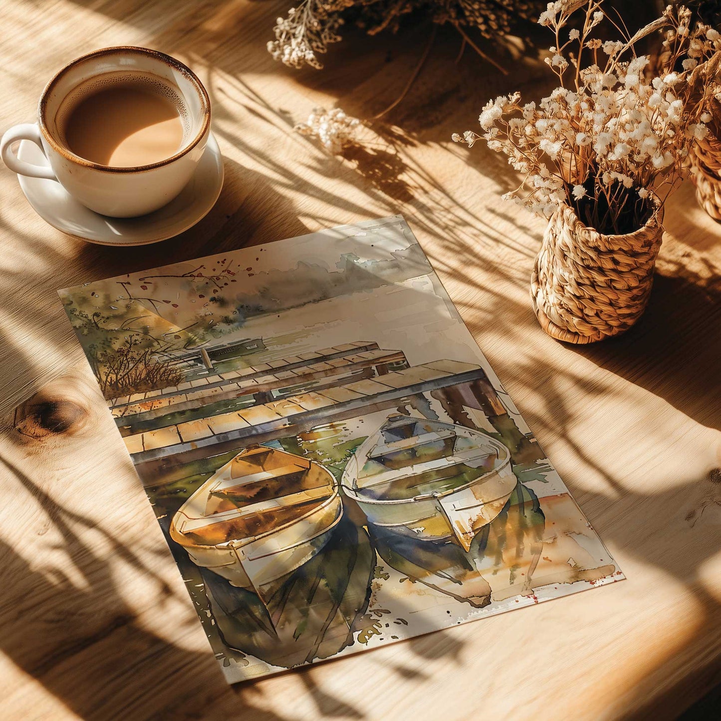 Still Waters and Wooden Docks Art Print