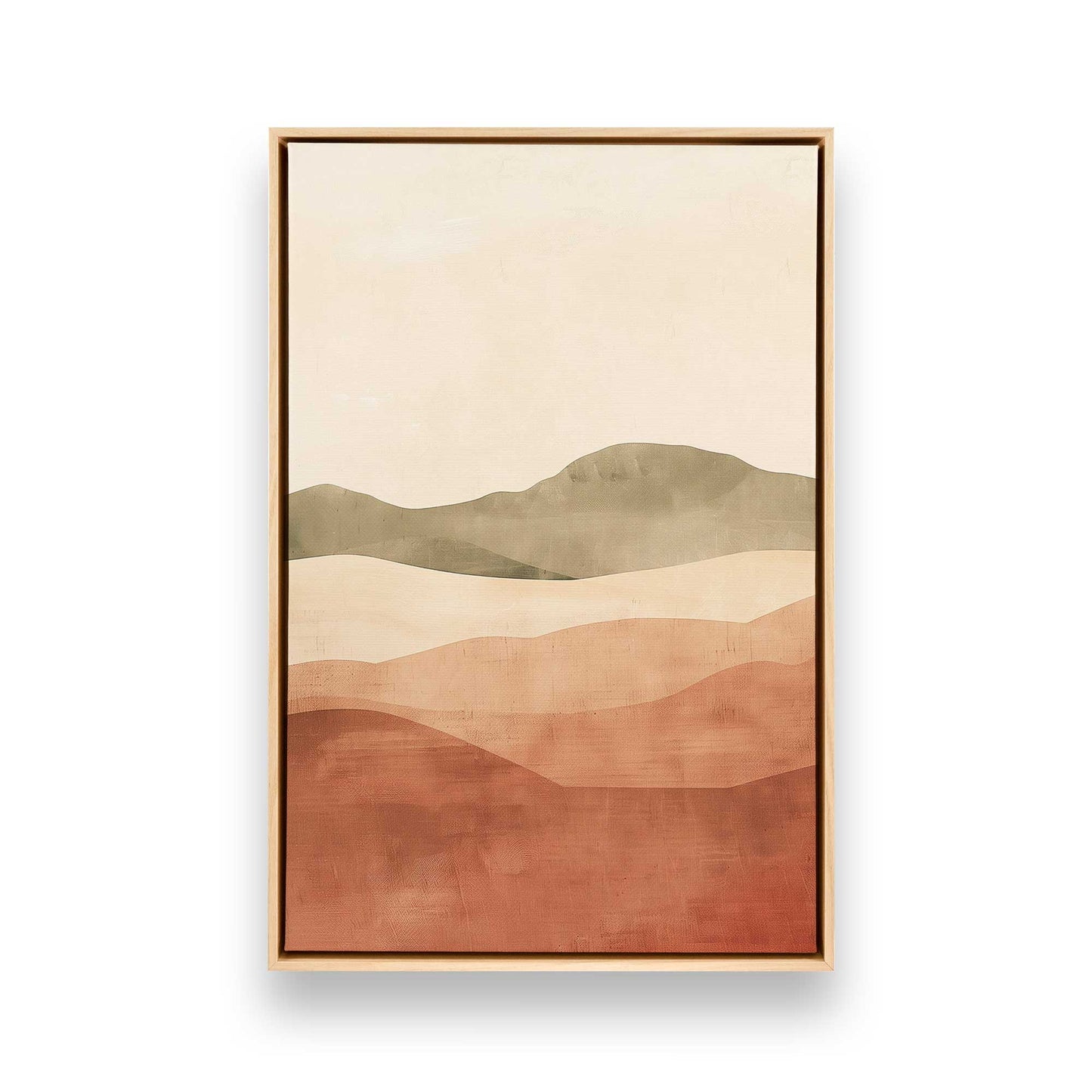 Earthy Desert Hills in Warm Terracotta Tones - Set of 3 Prints on Canvas
