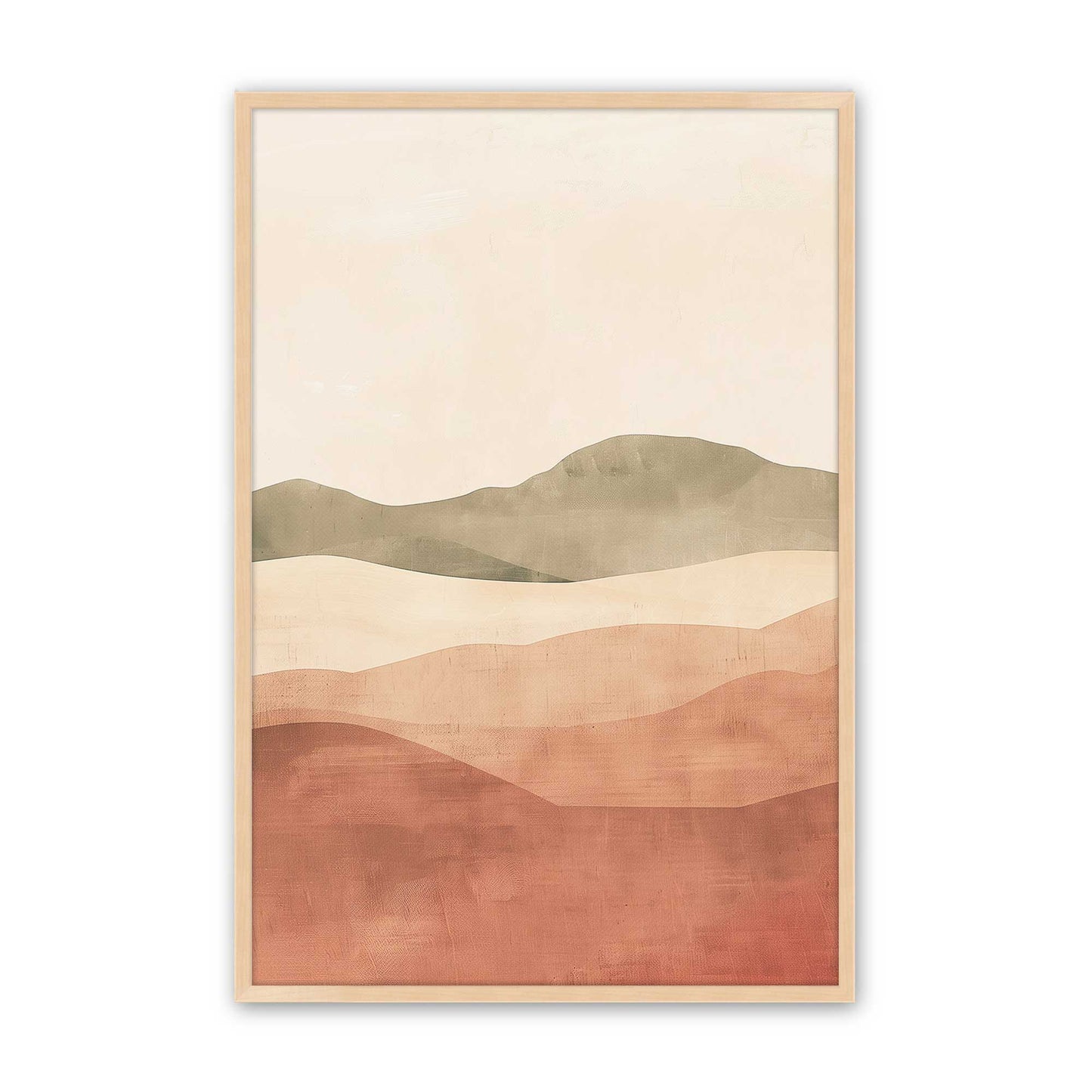 Earthy Desert Hills in Warm Terracotta Tones - Set of 3 Prints