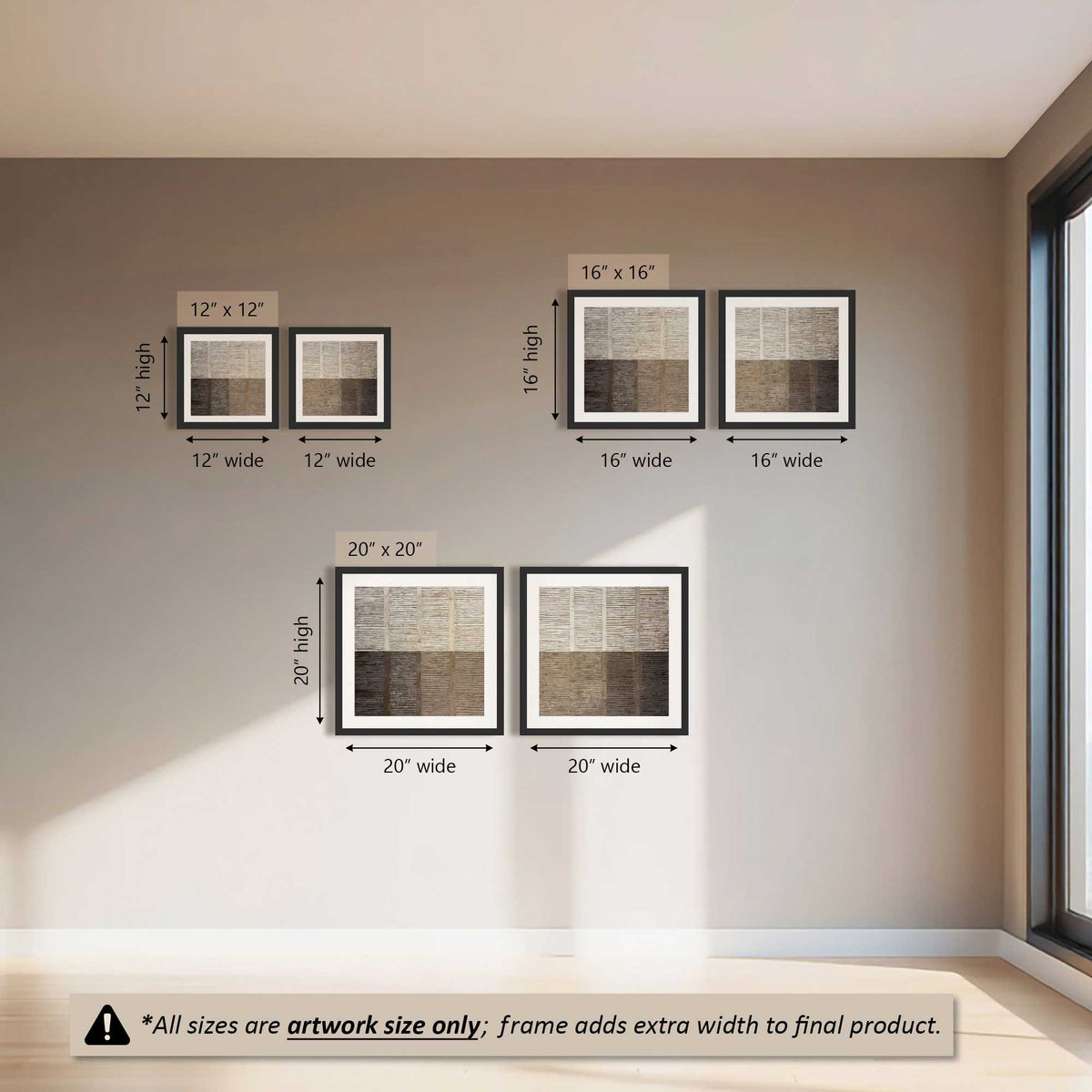 Stacked Neutrals Set of 2 Art Prints