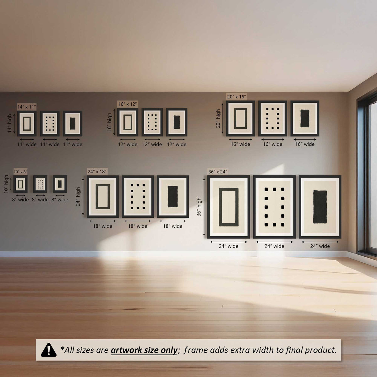The Black Outline Set of 3 At Prints