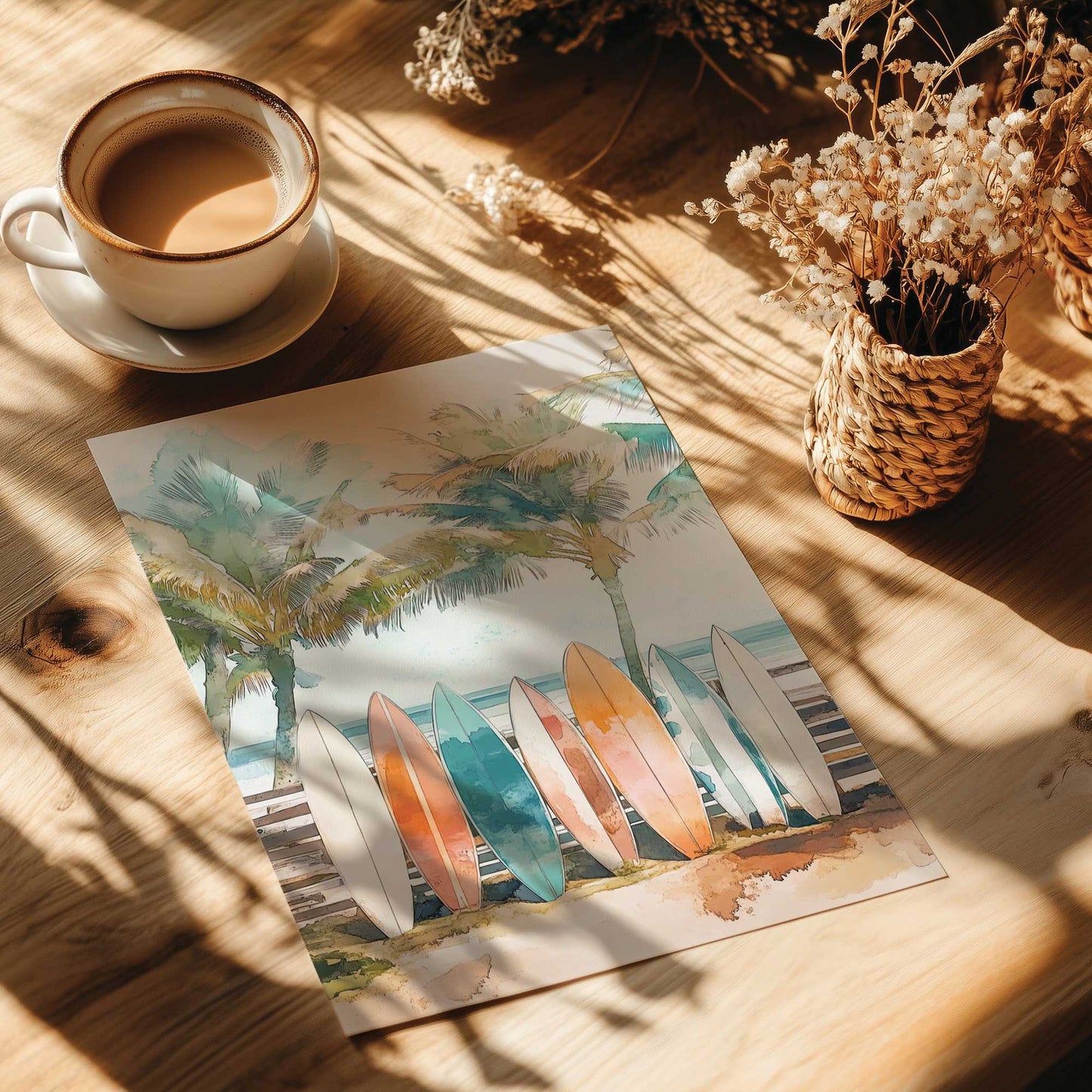 Bright Boards and Palm Breeze Art Print