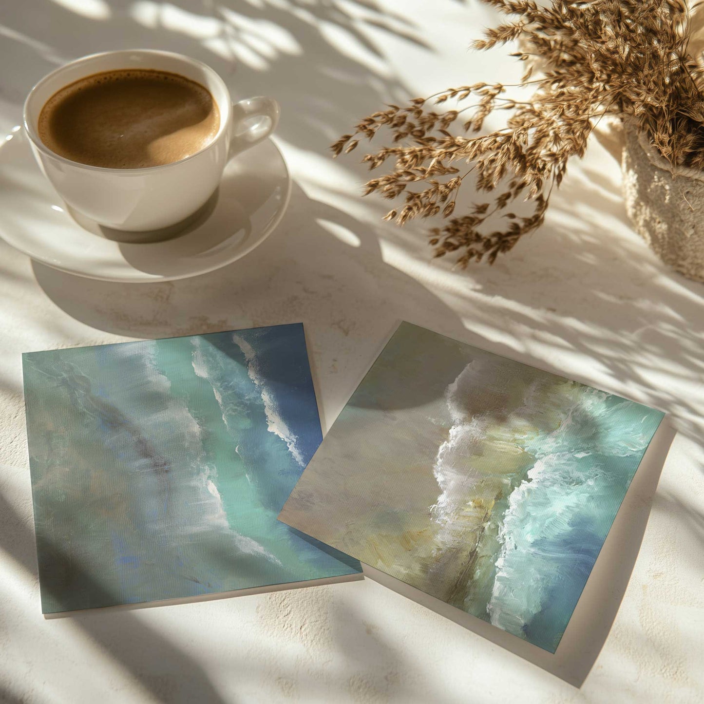 Painted Shorelines Art Print, Set of 2