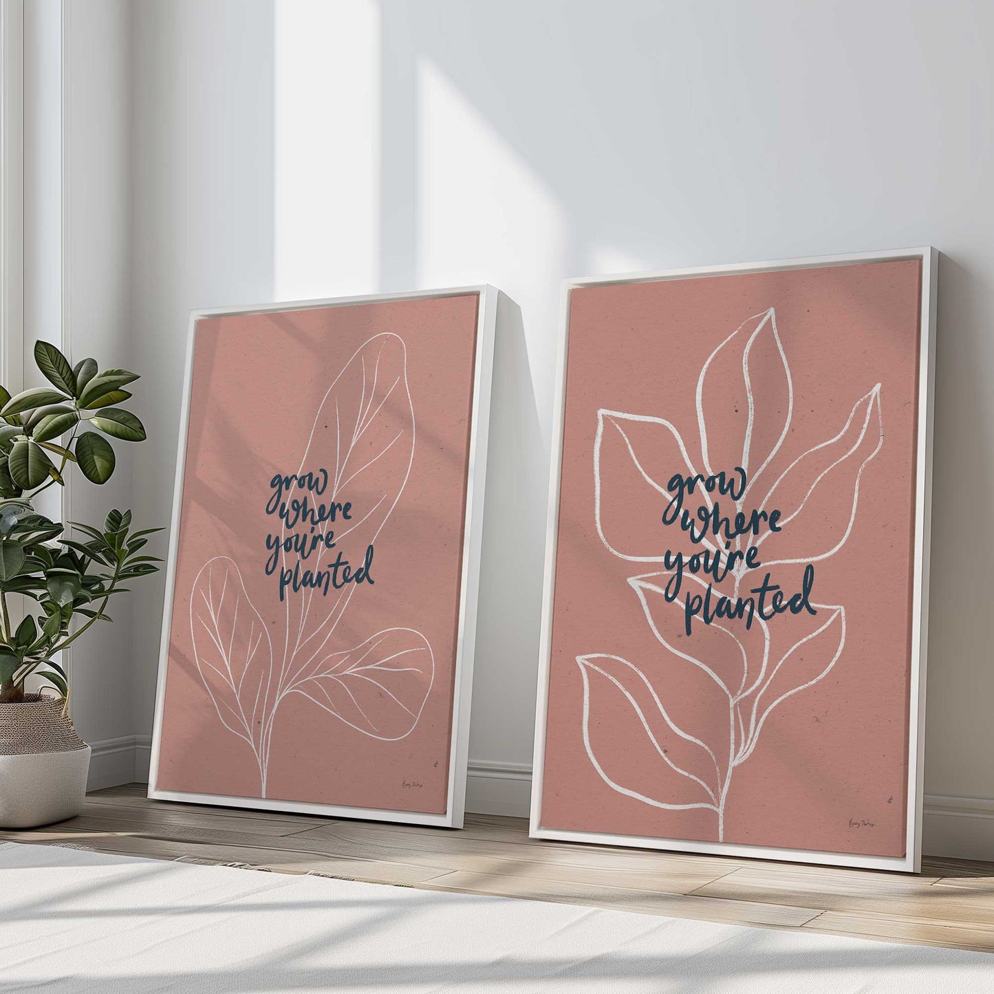 Grow Where You're Planted Canvas Print, Set of 2