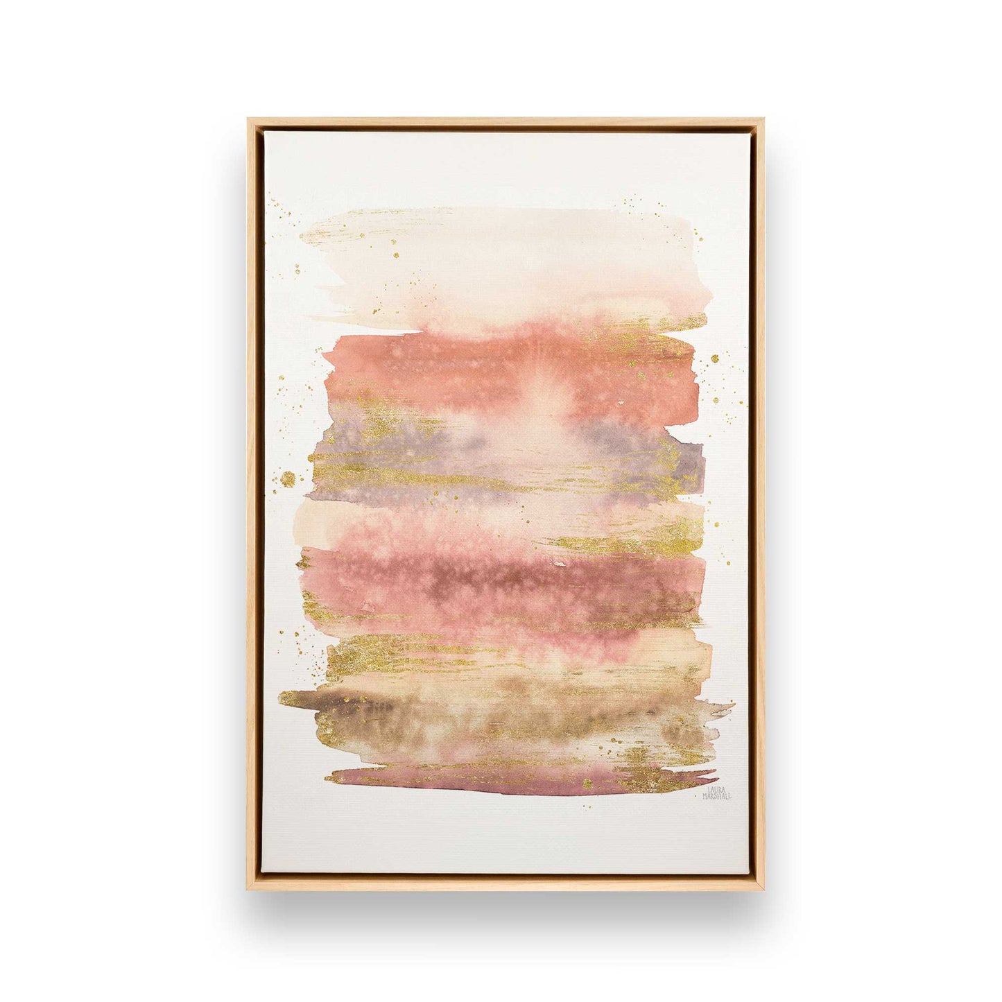 Dusty Pink Skies Canvas Print, Set of 3