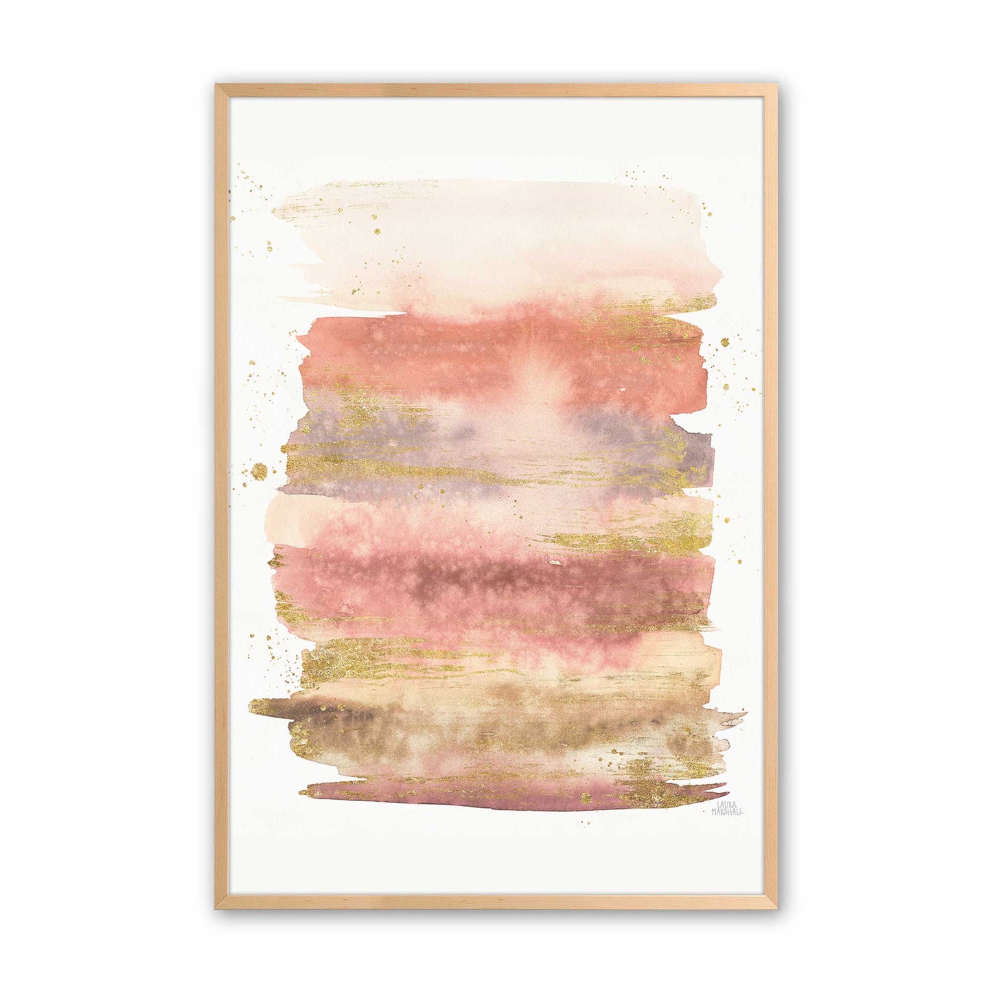 Dusty Pink Skies Art Print, Set of 3