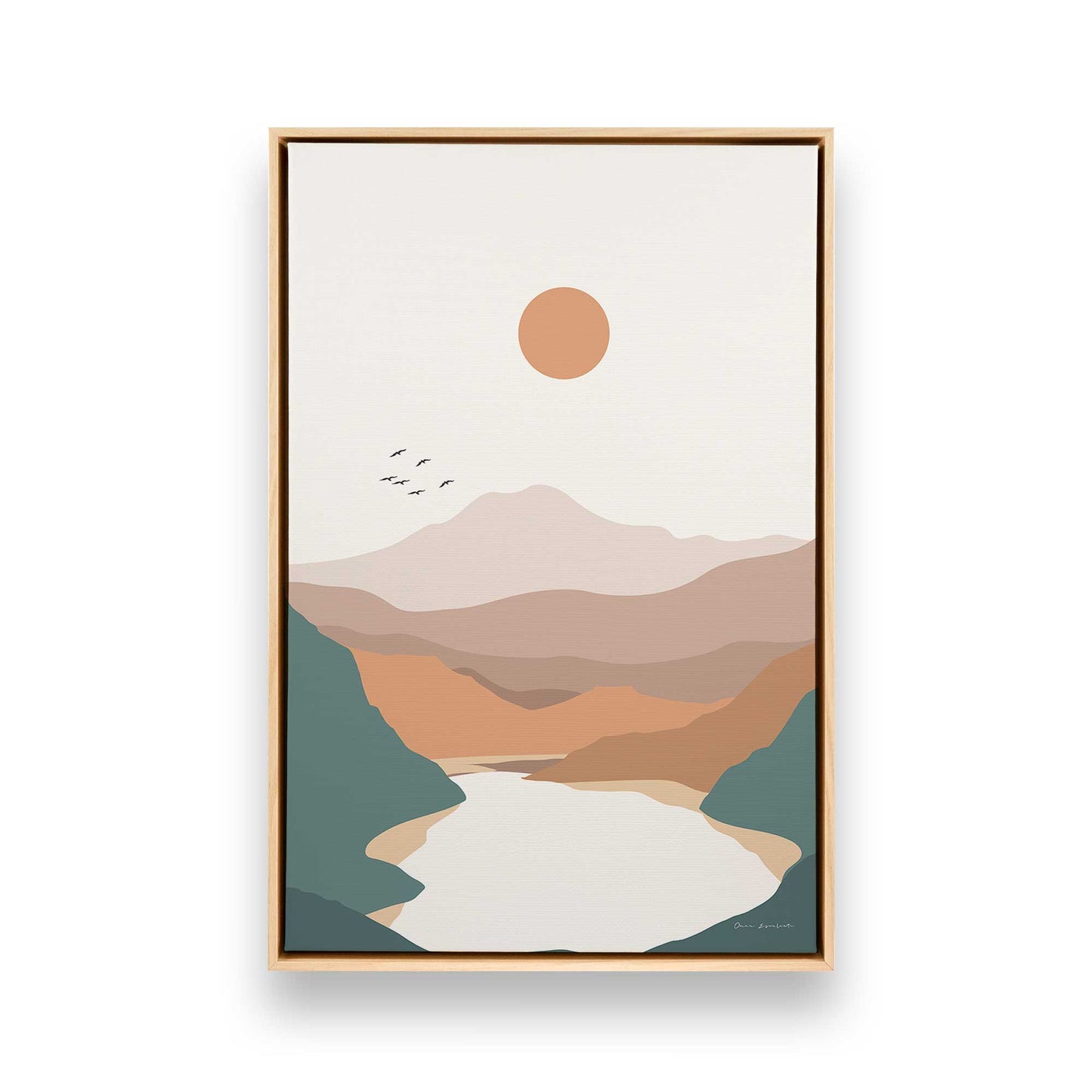 Desert River Dreams Trio Canvas Print, Set of 3