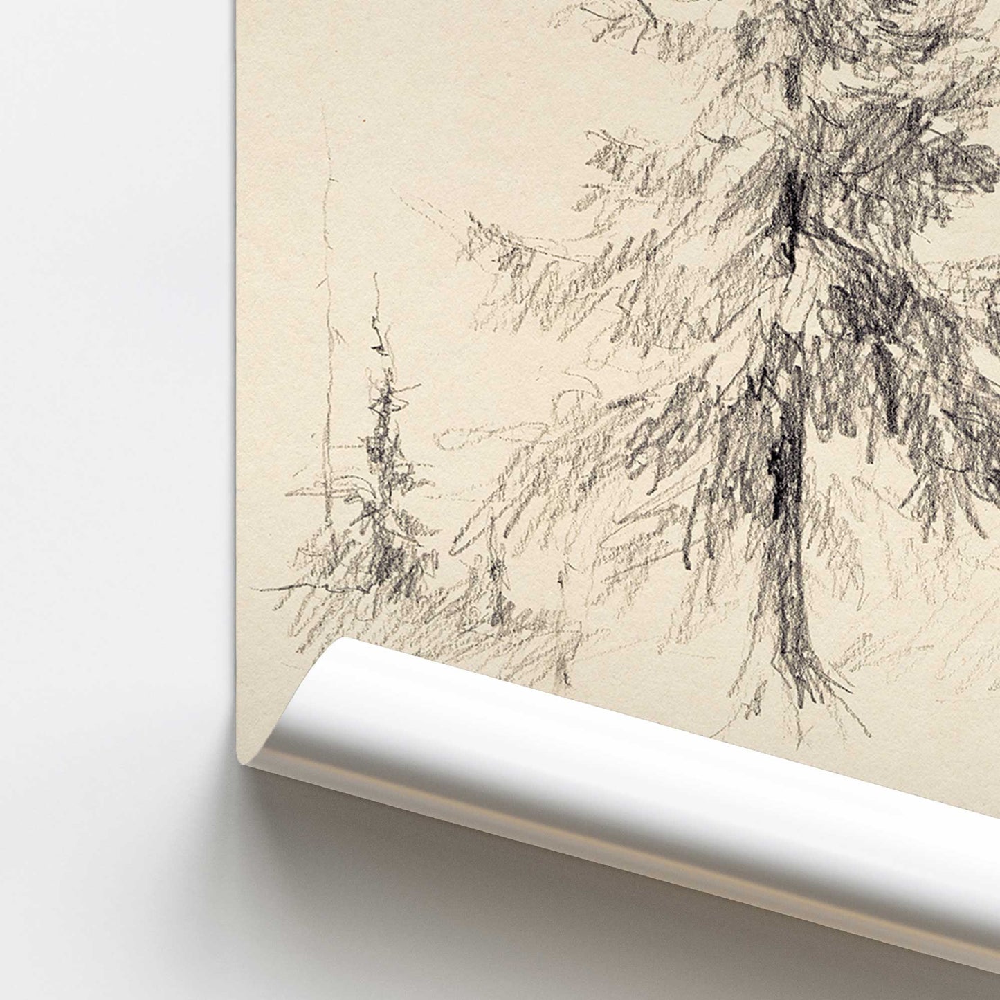 Snowy Sketch Paper Print