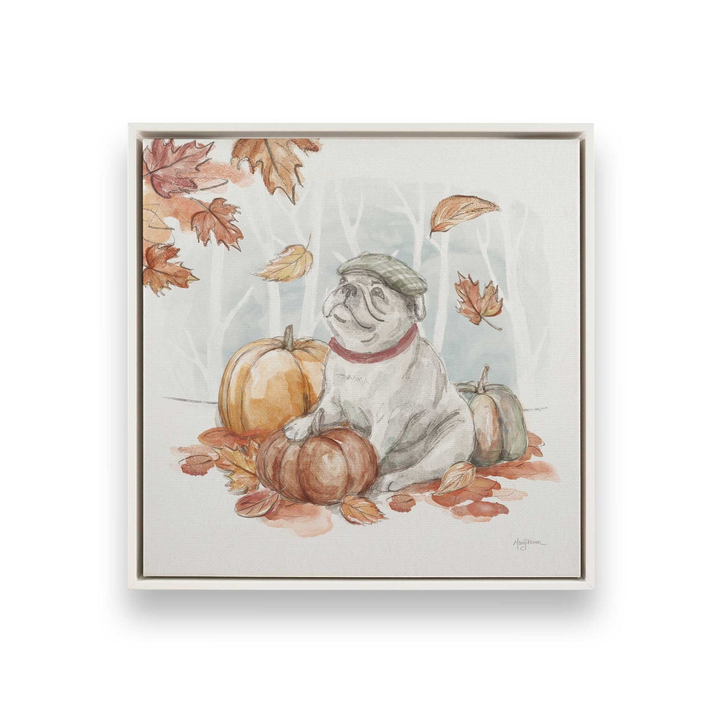 Pumpkin Pug Season I, Set of 3 Canvas Prints