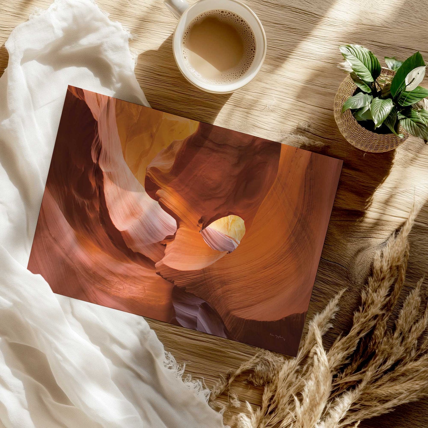 Desert Carved Light Art Print