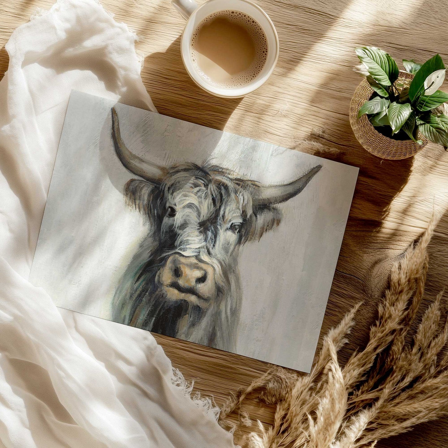 Longhorn Stare Art Print