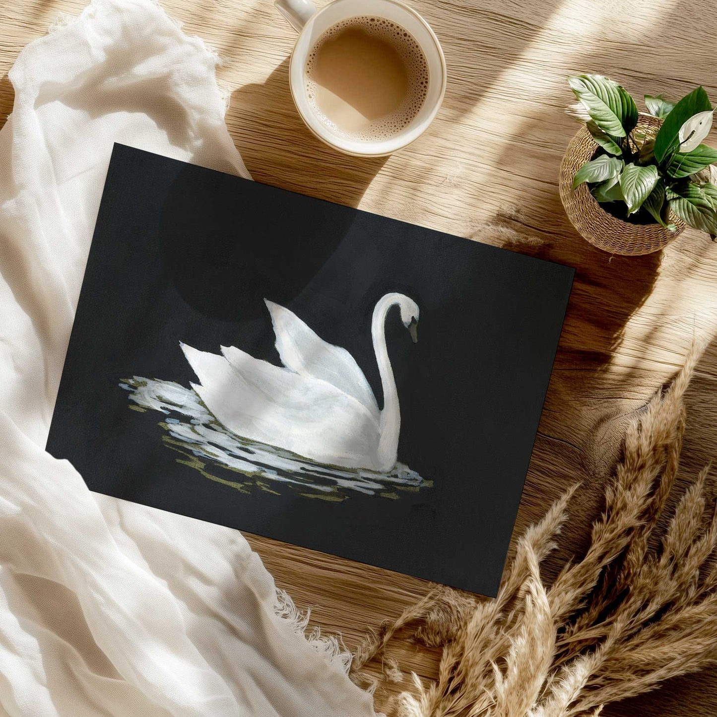 Lone Swan Art Print